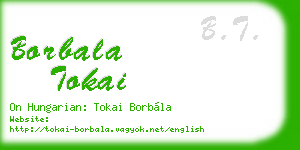 borbala tokai business card